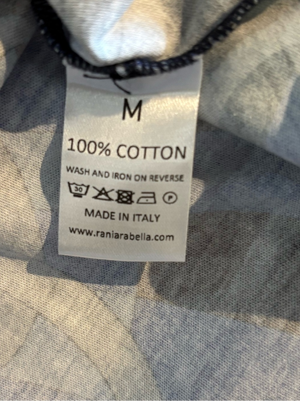 RANI ARABELLA PRINTED T-SHIRT: FIRENZE NAVY Size Medium - Picture 5 of 5